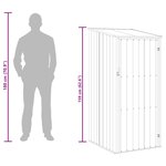 vidaXL Abri de jardin Marrron 87x98x159 cm Acier galvanisé