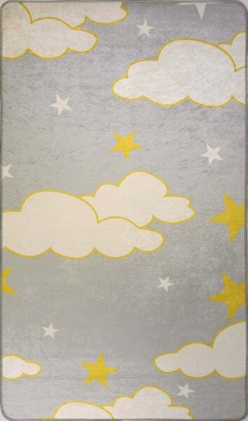 Tapis enfant NUAGE 120 x 160 cm - Gris