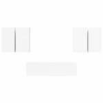 vidaXL Ensemble de meubles TV 6 Pièces Blanc Bois d'ingénierie