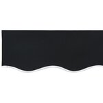 vidaXL Tissu de remplacement de store pour cadre 6x3 m noir