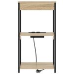 vidaXL Table de nuit avec station de chargement Chêne sonoma