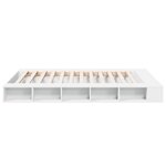 vidaXL Cadre de lit blanc 150x200 cm bois d'ingénierie