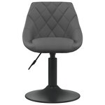 vidaXL Chaises pivotantes à manger lot de 4 gris foncé velours