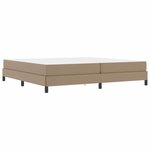 vidaXL Lit avec matelas Cappuccino 200 x 200 cm Faux cuir