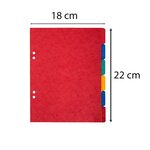 EXACOMPTA Intercalaires 6 positions en carte lustrée 3/10e format 17x22 cm 220 grammes