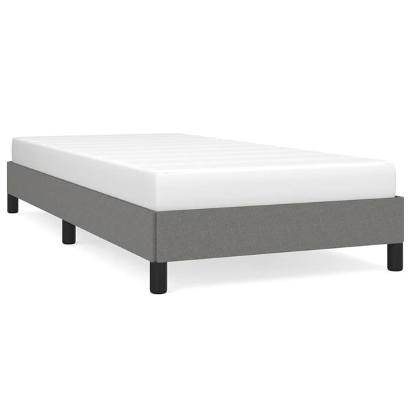 vidaXL Cadre de lit sans matelas gris foncé 80x200 cm tissu