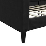 vidaXL Lit de repos sans matelas noir 90x190 cm tissu