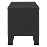 Vidaxl meuble tv industriel noir 105x35x42 cm métal