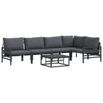 vidaXL Ensemble de canapé de jardin 6 Pièces Anthracite Acier