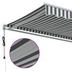 vidaXL Auvent rétractable automatique anthracite et blanc 450x350 cm