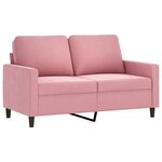vidaXL Ensemble de canapés 4 Pièces avec coussins rose velours