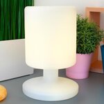 Lumisky lampe de table led sans fil lily - h 26 cm - blanc chaud