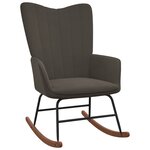 vidaXL Chaise à bascule Gris foncé Velours