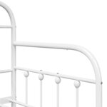 vidaXL Cadre de lit de jour avec tête de lit Blanc 80 x 200 cm Acier