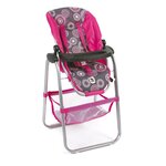 Bayer Chic 2000 655-87 - Chaise haute Ton Fuchsia avec motifs pour poupées