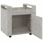 vidaXL Chariot de bureau Gris béton 60x45x60 cm Bois d'ingénierie