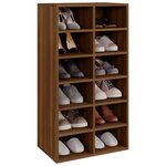 vidaXL Étagère à chaussures Chêne marron 54x34x100 5cm Bois ingénierie