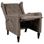 vidaXL Fauteuil de massage inclinable Taupe Tissu