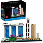 Lego 21057 architecture singapour  loisirs créatifs pour adultes  collection skyline  décoration pour la maison