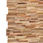 vidaXL Panneaux de revêtement mural 3D 10 Pièces 1 08 m² Bois de teck