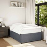 vidaXL Cadre de lit sans matelas gris foncé 120x200 cm velours