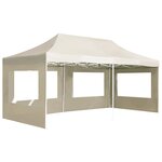 vidaXL Tente de réception pliable avec parois Aluminium 6 x 3 m Crème