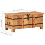 vidaXL Coffre 90x40x40 cm Bois d'acacia solide