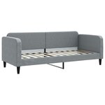 vidaXL Lit de jour avec lit gigogne gris clair 80x200 cm tissu