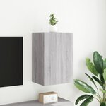 vidaXL Meuble TV mural sonoma gris 40 5x30x60 cm bois d'ingénierie