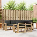 vidaXL Ensemble de canapés d'extérieur 7 Pièces Blanc et anthracite