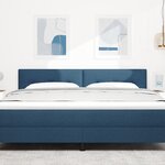vidaXL Tête de lit tuftée bleue 90 cm en tissu