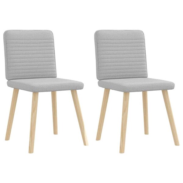 vidaXL Chaises à manger lot de 2 gris nuage tissu
