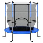 vidaXL Trampoline avec filet de sécurité Rond 140x160 cm Bleu