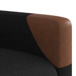 vidaXL Fauteuil inclinable Noir Tissu