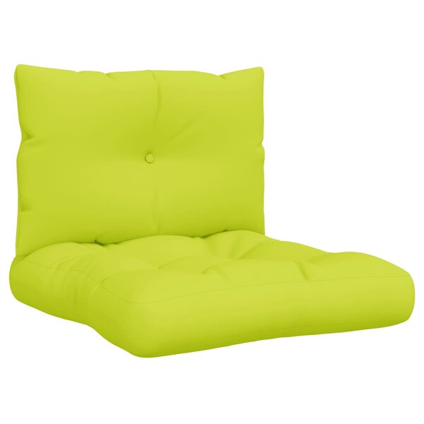 vidaXL Coussins de palette lot de 2 vert vif tissu