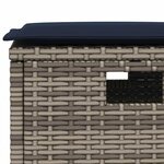 vidaXL Ensemble à manger de jardin 5 Pièces coussins gris résine tressée