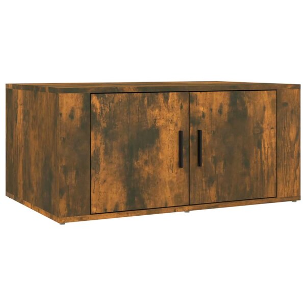 vidaXL Table basse Chêne fumé 80x50x36 cm Bois d'ingénierie