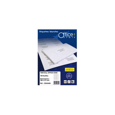 Boite de 2400 étiquettes multi-usage blanches 70x35mm os43422 avery zweckform