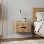 vidaXL Cabinet de chevet mural 2 pc Chêne artisanal 34 5 x 33 x 20 cm