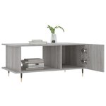 vidaXL Table basse sonoma gris 90x50x40 cm bois d'ingénierie