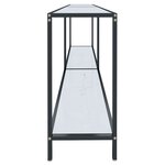 vidaXL Table console Blanc 180x35x75 5 cm Verre trempé