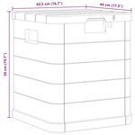 vidaXL Boîte de rangement de jardin 90 L Anthracite