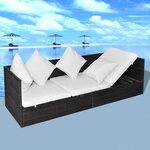 vidaXL Transat Marron 200 x 60 x 58 cm polyrotin