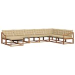 vidaXL Ensemble de canapés d'extérieur 8 pc Naturel et Beige