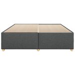 vidaXL Cadre de lit sans matelas gris foncé 200x200 cm tissu