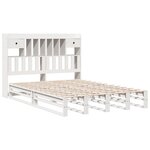 vidaXL Lit bibliothèque sans matelas blanc 140x200 cm bois pin massif
