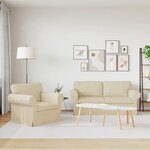 vidaXL Canapé 2 Pièces Crème 175 x 82 x 80 cm tissu