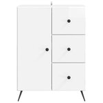 vidaXL Buffet Blanc brillant 66 x 34 5 x 90 cm Bois d'ingénierie
