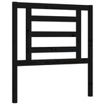 vidaXL Cadre de lit sans matelas noir bois de pin massif