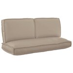 vidaXL Set de coussins de palette 3 Pièces Taupe 120 x 60 x 12 cm